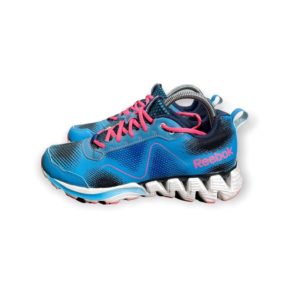 Reebok Women's Zigkick Wild Trail Blue Pink Running Shoes Zig Tech M44028 Sz 8